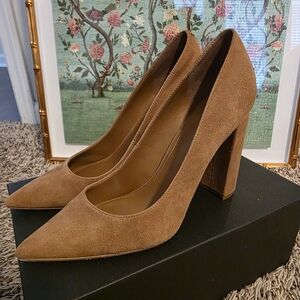 Marc Fisher Tan Suede Heels